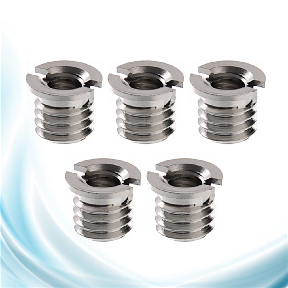 SLWUI 5 Cái/gói Tripod Heads Tripod Monopod Bộ Chuyển Đổi Ống Lót Giảm Tốc 1/4 Đến 3/8 Bộ Chuyển Đổi Tiêu Chuẩn Cho Máy Ảnh DSLR, Chuyển Đổi Vít