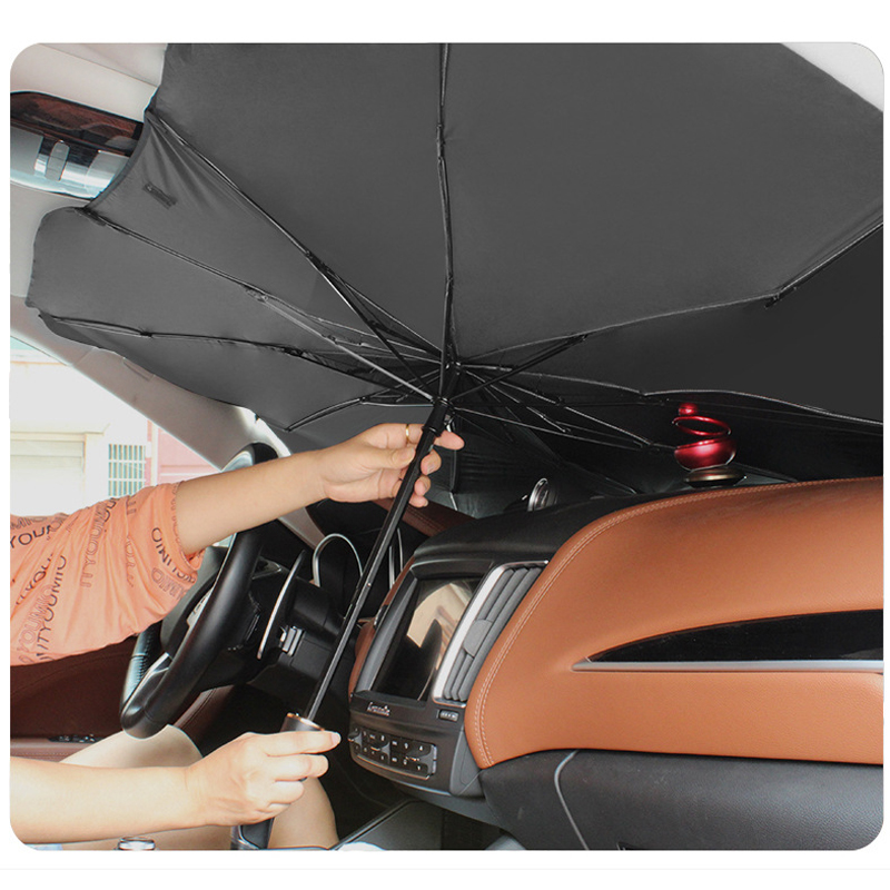 ร่มกันแดดรถยนต์ Car Sun Shade Protector Parasol Auto Front Window Sunshade Covers Car Sun Protector Interior Windshield Accessories BY XM88