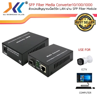 SFP Media Converter 10/100/1000 มีทั้งจัดชุดและตัวเดียว ตัวแปลงสายไฟเบอร์เป็นแลน