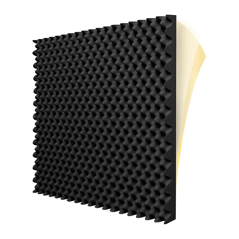 6 Pack Self Adhesive Acoustic Foam Panels Fireproof Soundproofing