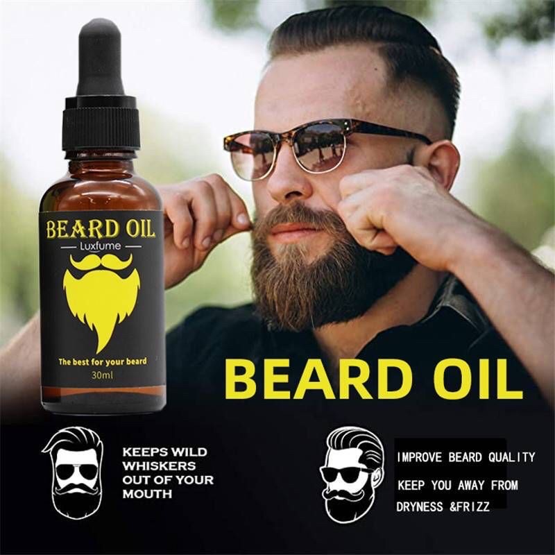 Beard Oil Natural Organic oil hair growth 30ML.เซรั่มปลูกหนวด