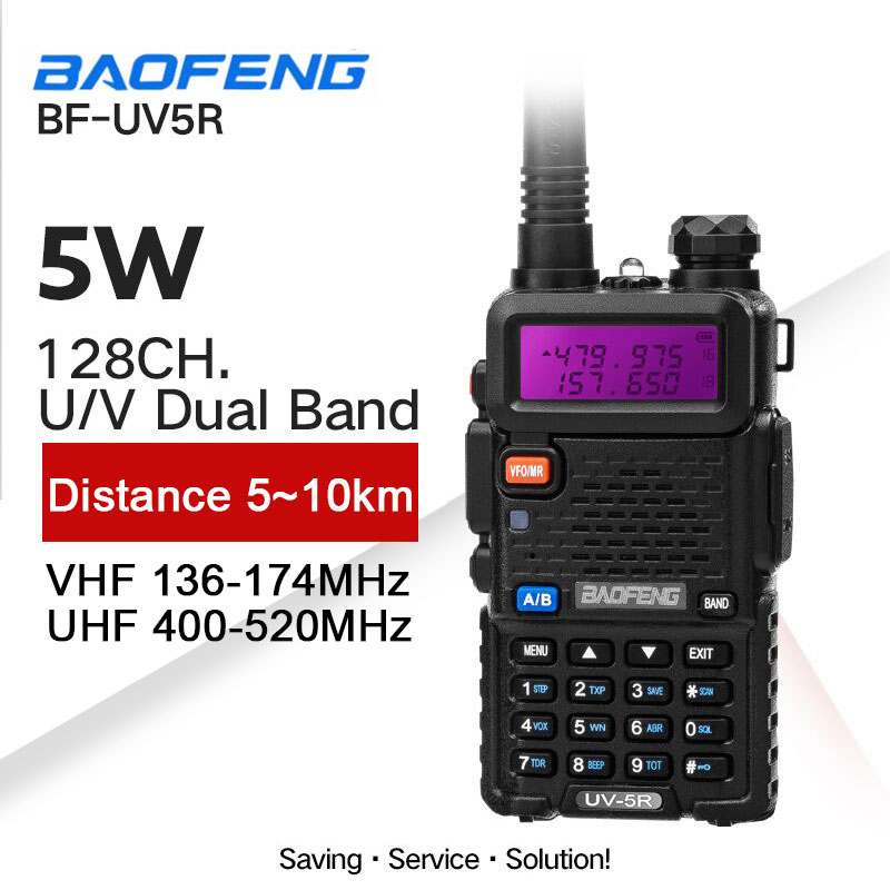 Aliz lights วิทยุสื่อสาร วอ วอร์ เครื่องรับส่งวิทยุมือถือ walkie talkie เครื่องรับส่งวิทยุ อุปกรณ์ครบชุด ยี่ห้อ BAOFENG UV-5R รับประกัน 1 เดือน
