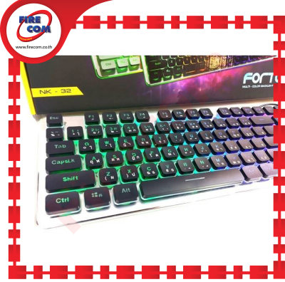คีย์บอร์ด KEYBOARD NUBWO NK-32 Fortune Multi-Color Backlight Gaming (NK032) สามารถออกใบกำกับภาษีได้