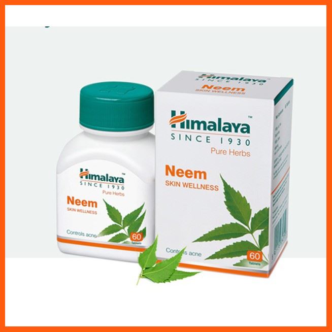 Sale Himalaya Neem 60 Tablets ฮิมาลายา นีม เม็ดสมุนไพรสะเดา ลดสิว ผิวดี ชาและสมุนไพร