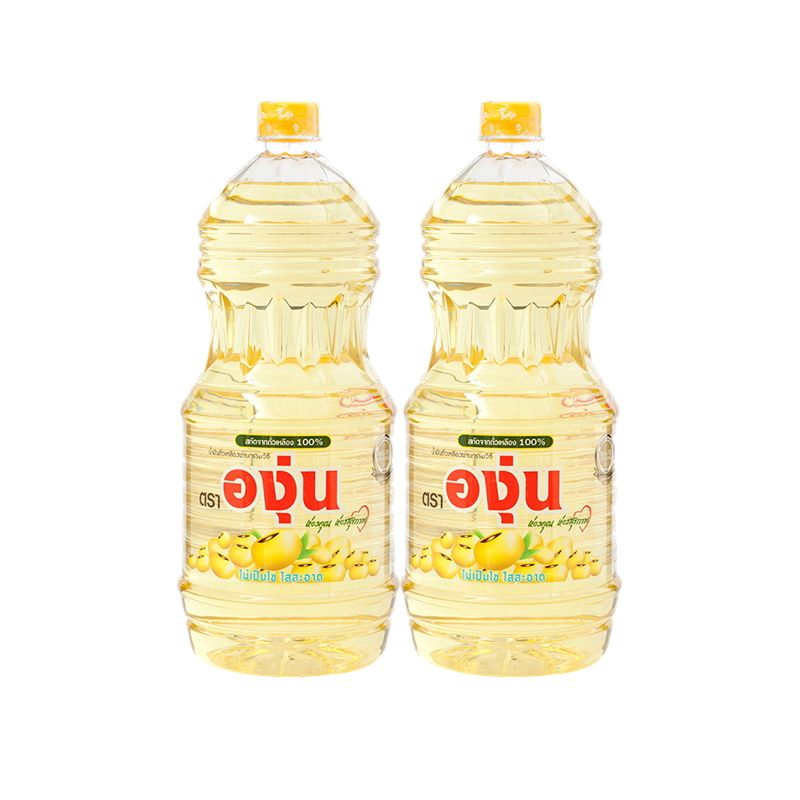 🔥The Best HOT!! องุ่น น้ำมันถั่วเหลือง 1.9 ลิตร แพ็ค x 2 ขวด Soybean oil grape 1.9 liter pack x 2 bottles