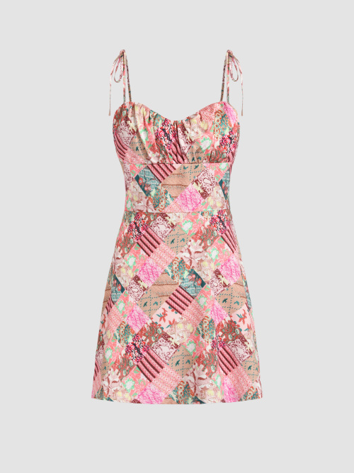 Cider Curve & Plus Cowl Neck Butterfly & Floral Midi Dress MixASale