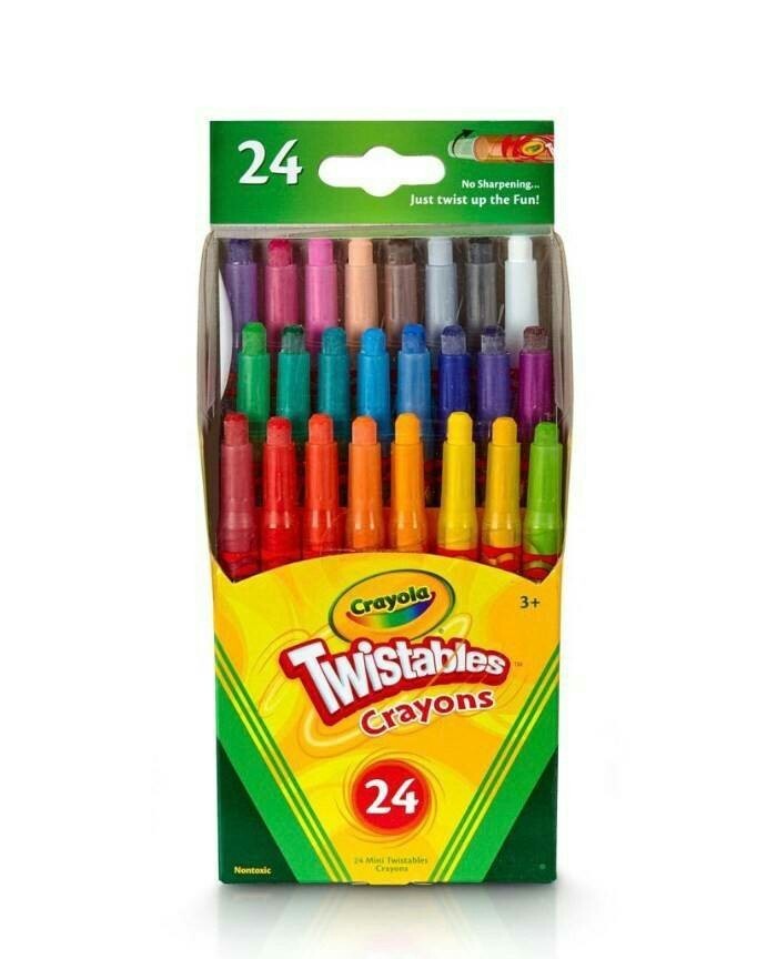 Crayola Twistables Mini Crayon Set, 24 Count สีเทียนหมุนไส้ได้ จากแบรนด์ Crayola