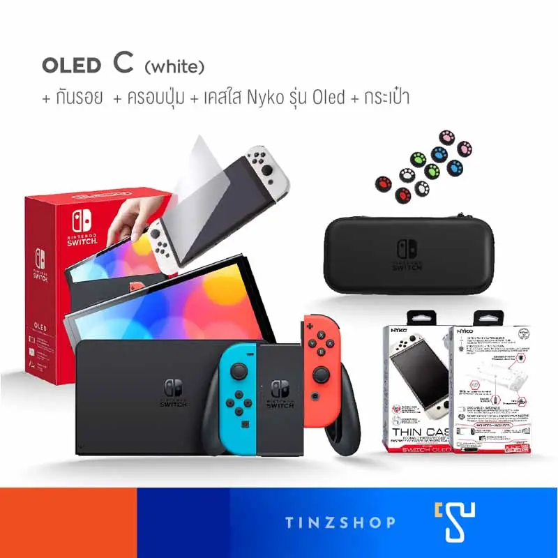 ภาพสินค้าNintendo Switch OLED เครื่องเกม นินเทนโดสวิทซ์ รุ่นใหม่ : เครื่อง Oled ABC : By Tinzshop จากร้าน Tinzshop บน Lazada ภาพที่ 4
