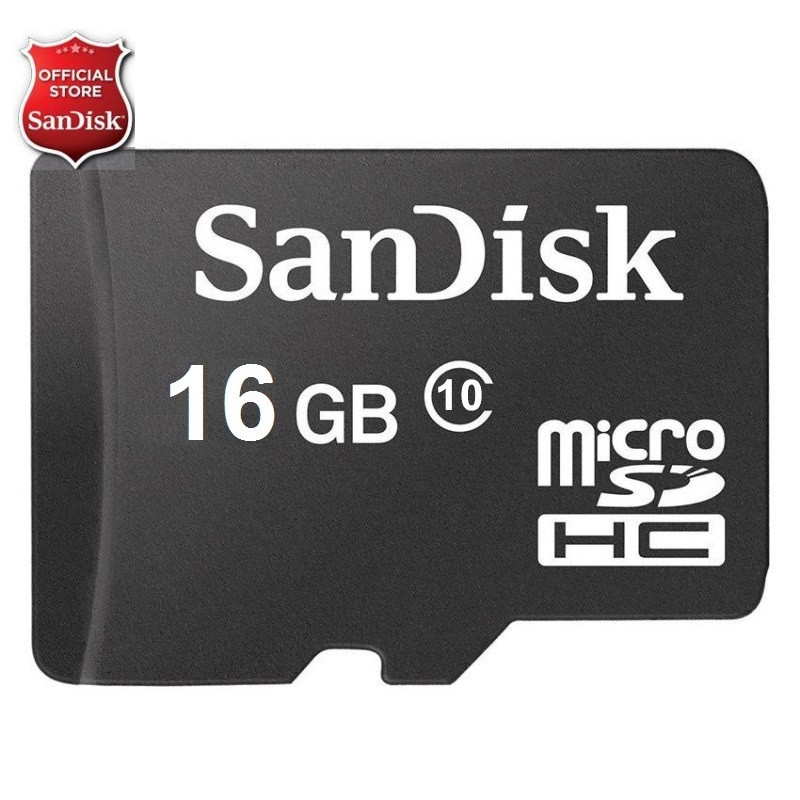 Sandisk Memory Micro SD Class 4 Class 10 - 16GB SDSDQM_016G_B35 ( เมมโมรี่การ์ด ไมโครเอสดี การ์ด )
