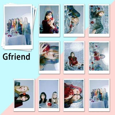 10 Pcs/ Set Kpop Gfriend Album Double sided Small Card Picture Card Postcard Decoration Supplies Fan Gifts Stationery Set