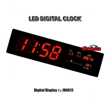 นาฬิกาดิจิตอล LED Digital Display รุ่น JH4813 (สีดำ/แดง)