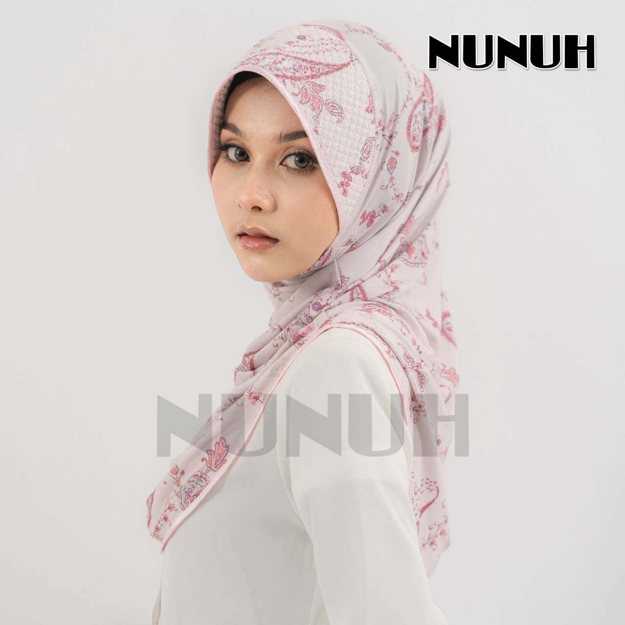 NUNUH Paisley Series (เพสเลย์ ซีรีส์) ผ้าคลุมผมฮีญาบมุสลิมแบบสำเร็จ ทรงฟองน้ำตาราง