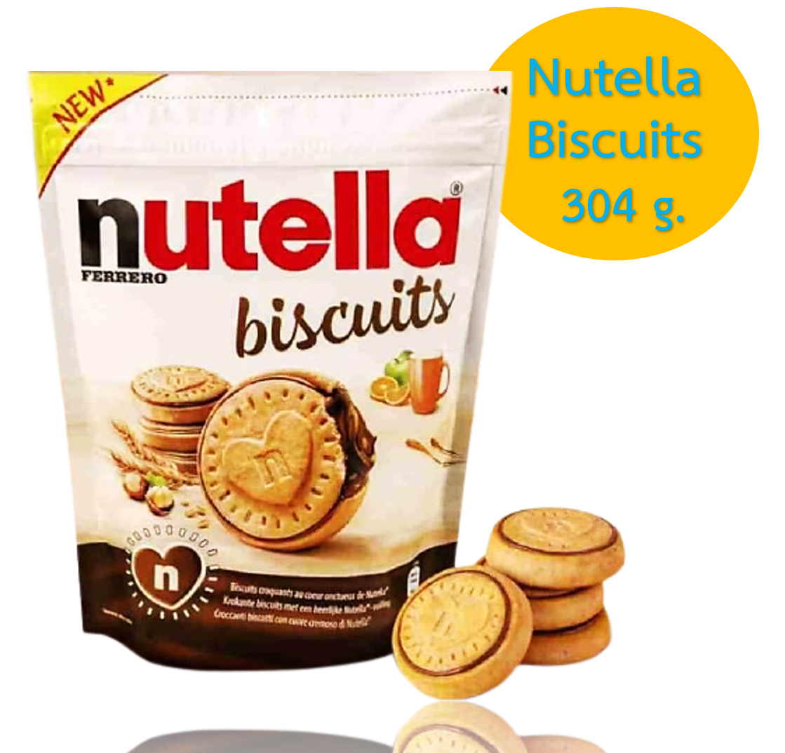 นูเทลล่า บิสกิต (Nutella Brand) บิสกิตสอดไส้ครีมโกโก้ผสมเฮเซลนัท ของแท้ 100% ขนาด 304 กรัม