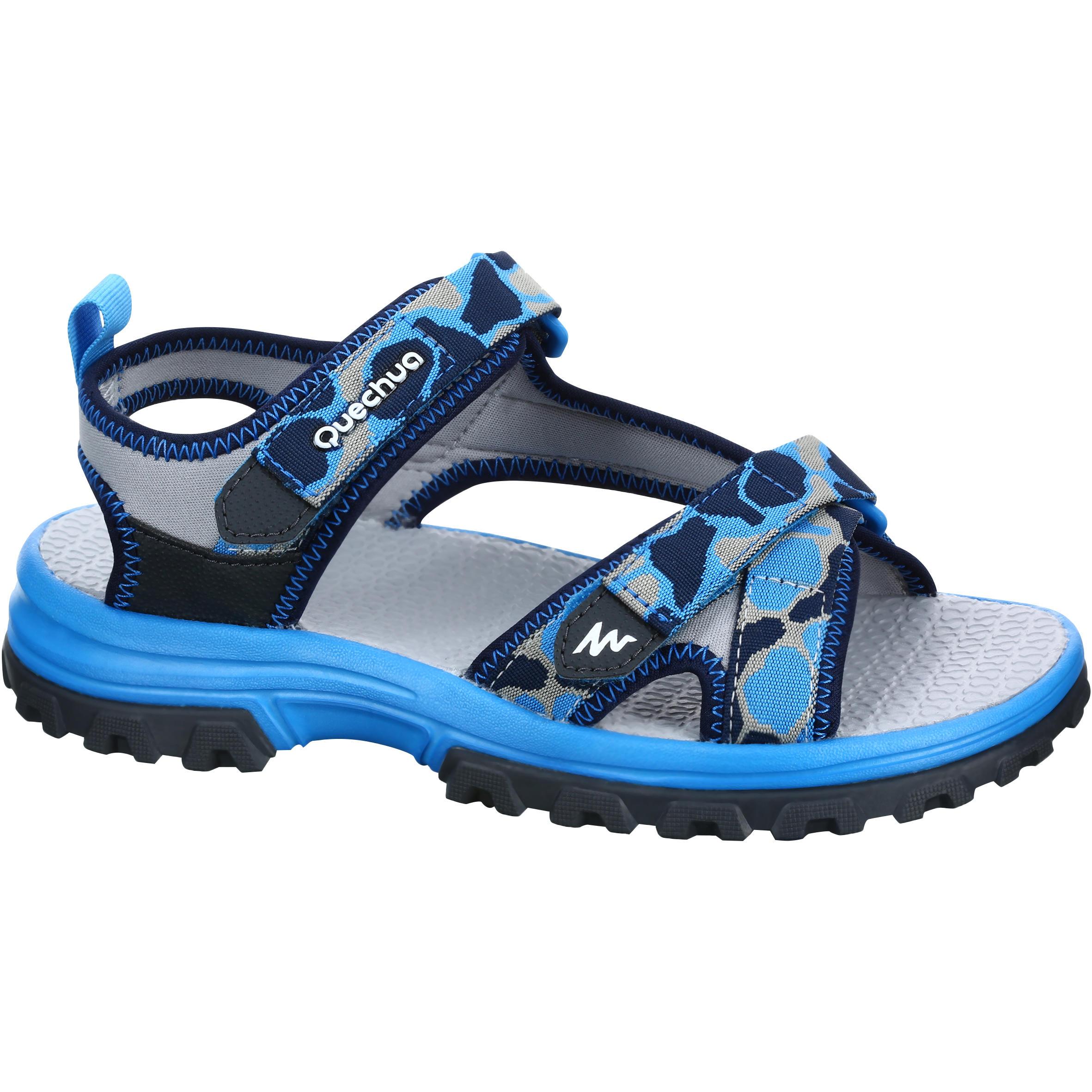 [ด่วน!! โปรโมชั่นมีจำนวนจำกัด] รองเท้าแตะเดินป่าสำหรับเด็กรุ่น ARPENAZ 100 (ลายพรางสีน้ำเงิน) สำหรับ เดินป่า