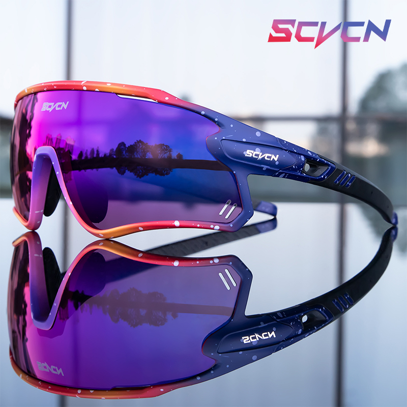 SCVCN Photochromic Cycling Glasses MTB Riding Running Sunglasses UV400 ...