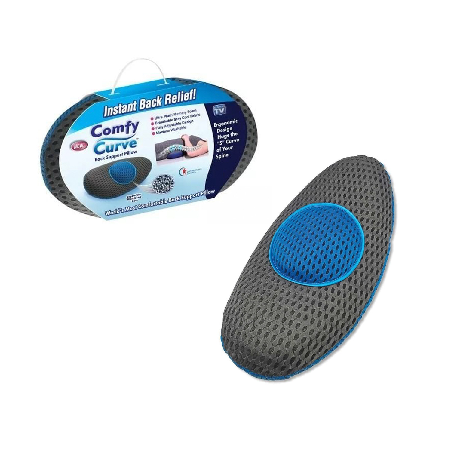 Comfy curve back support pillow หมอนสุขภาพรองแผ่นหลัง Sports Theme