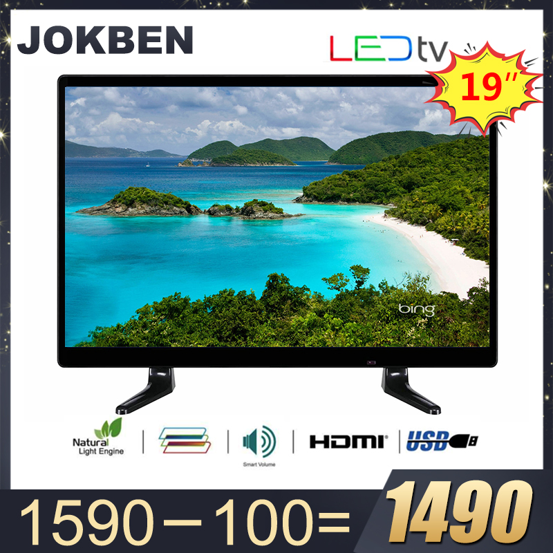 JOKBEN LED TV 19นิ้ว (16:9) รุ่น GL0019B อนาล็อกทีวี หน้าจอเป็นกระจกนิรภัยแบบพิเศษกันรอยขีดข่วน