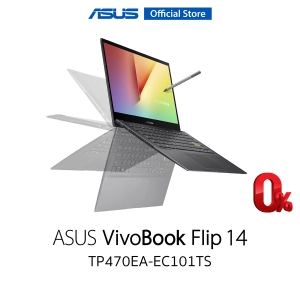 ราคาASUS  VivoBook Flip 14 TP470EA-EC101TS, 14 inch 2 in 1 laptop, FHD IPS-Type Display, toreen, Intel i5-1135G7, 8GB LPDDR4X On board, Iris Xe Graphics, 512GB M.2 NVMe PCIe 3.0 SSD, 18.7 mm thin, 1.5kg lightweight