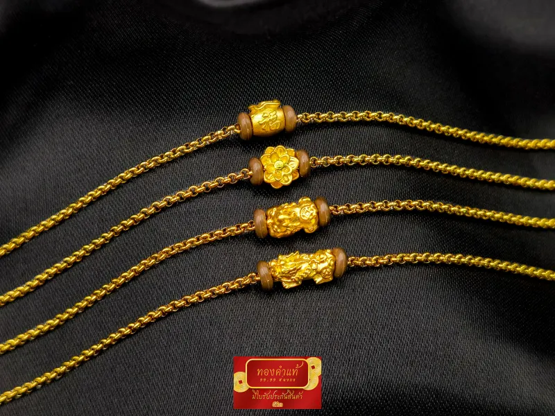 ภาพหน้าปกสินค้าทองแท้ สร้อยข้อมือ ปี่เซียะ x ถุงฮก x โบตั๋น ทองคำแท้ 99.99 หนัก 0.1 กรัม งานนำเข้าฮ่องกงแท้ มีใบรับประกันทอง จากร้าน DSheewa บน Lazada