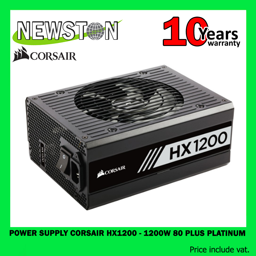 POWER SUPPLY (อุปกรณ์จ่ายไฟ) CORSAIR HX1200 - 1200W 80 PLUS PLATINUM ...