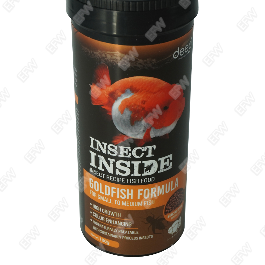 อาหารปลา ดีฟ อินเซ็คอินไซด์ สูตรสำหรับปลาทอง 100g.(จมน้ำ) Sinking Type Insect Inside GoldFish Fish Food