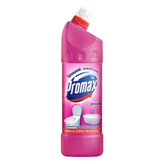 Promax โปรแมกซ์ ผลิตภัณฑ์ทำความสะอาดห้องน้ำ สูตรเข้มข้น สีชมพู 900มล.