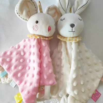 Soft Animal Pattern Appease Towel Baby Plush Blanket Infant Comforter Doll Toy U90B