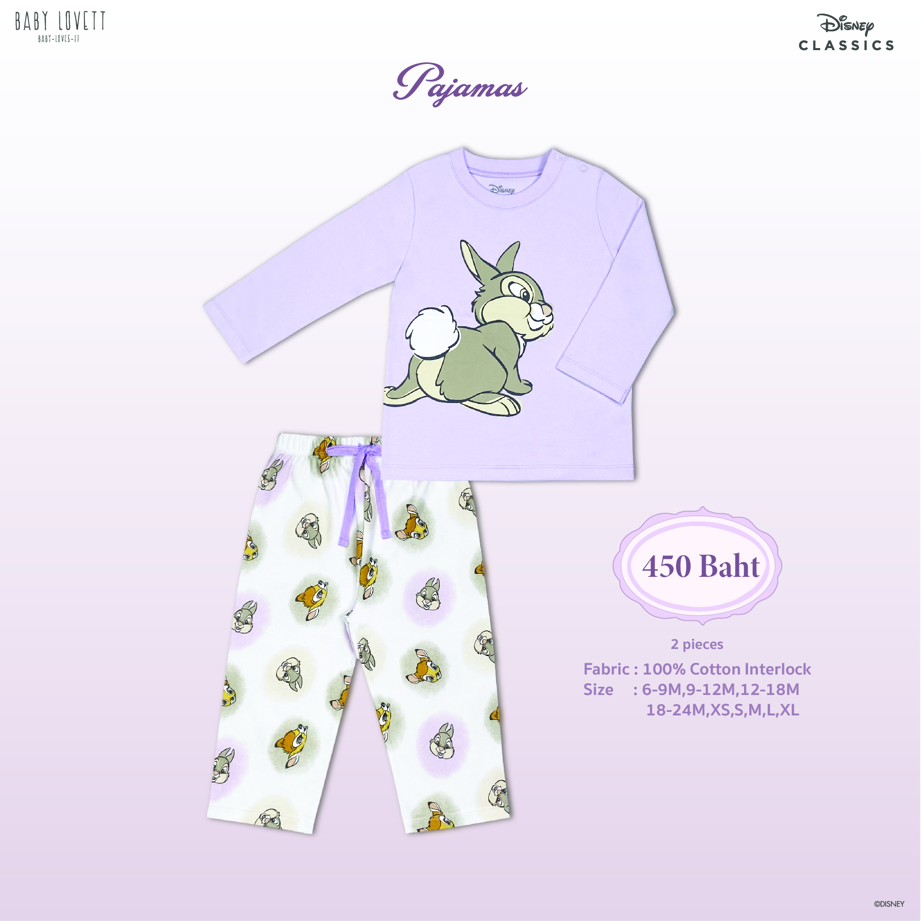 Bambi Disney Classics - Pajamas - Baby Lovett - ThaiPick