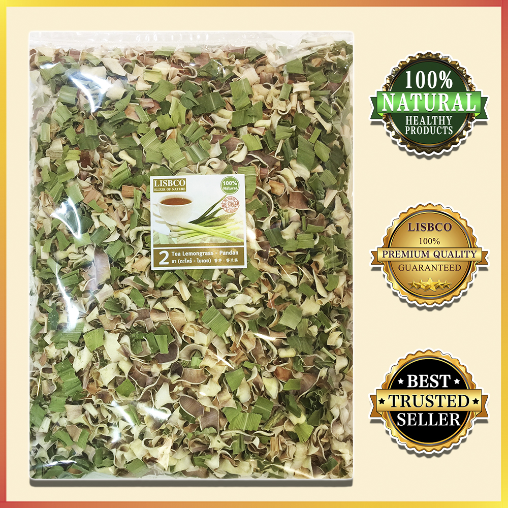 ชา ตะไคร้ ใบเตย 1 กิโลกรัม Lemongrass Pandan Herbal Tea 1 Kg Organic Premium Quality Grade A+++ Natural Products