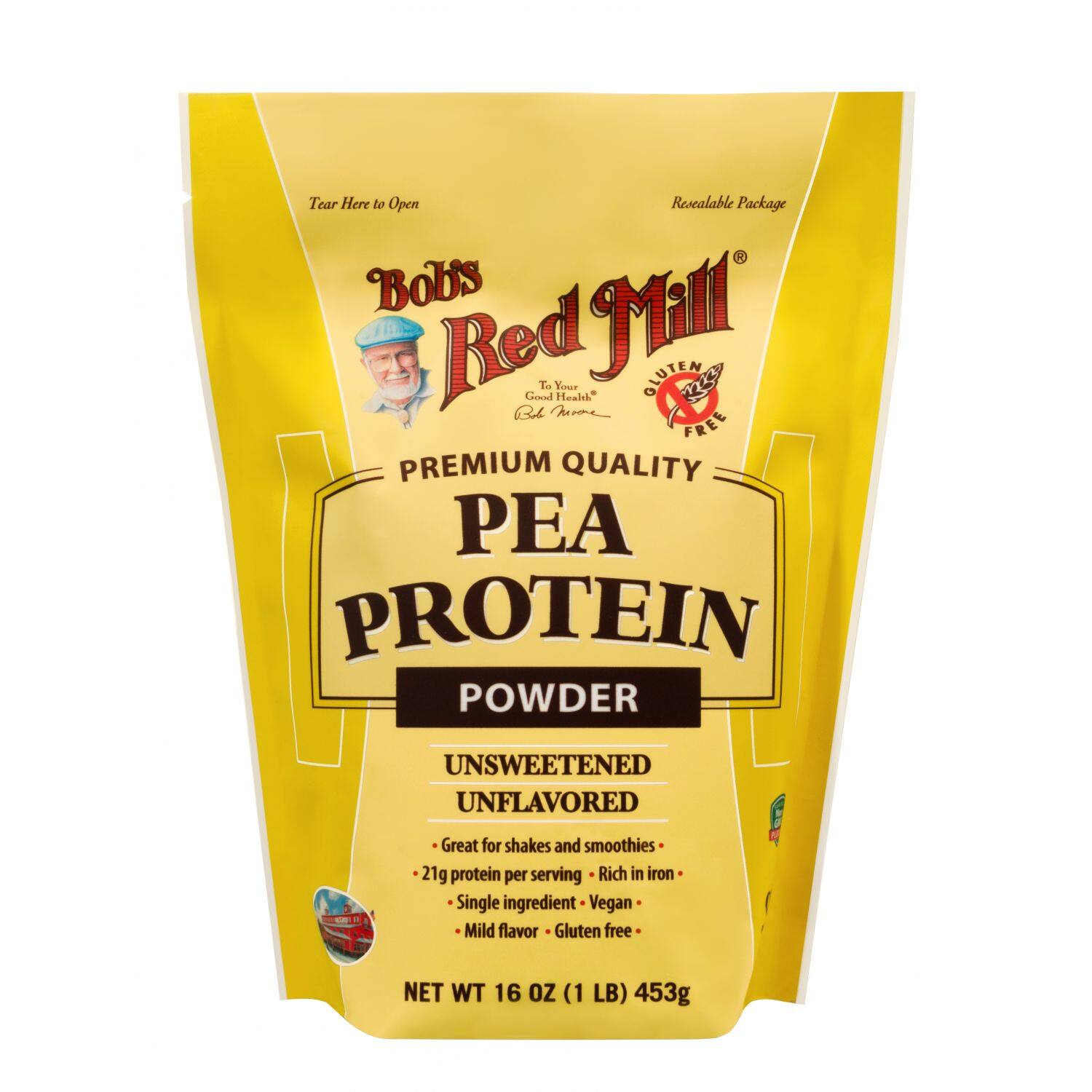 Bob's Red Mill Pea Protein Powder 452g (16oz) โปรตีนพืช โปรตีนถั่วลันเตา ไม่มีกลูเตน จัดส่งทันที รับประกันของแท้ 100% มีหน้าร้านสามารถให้คำปรึกษาได้