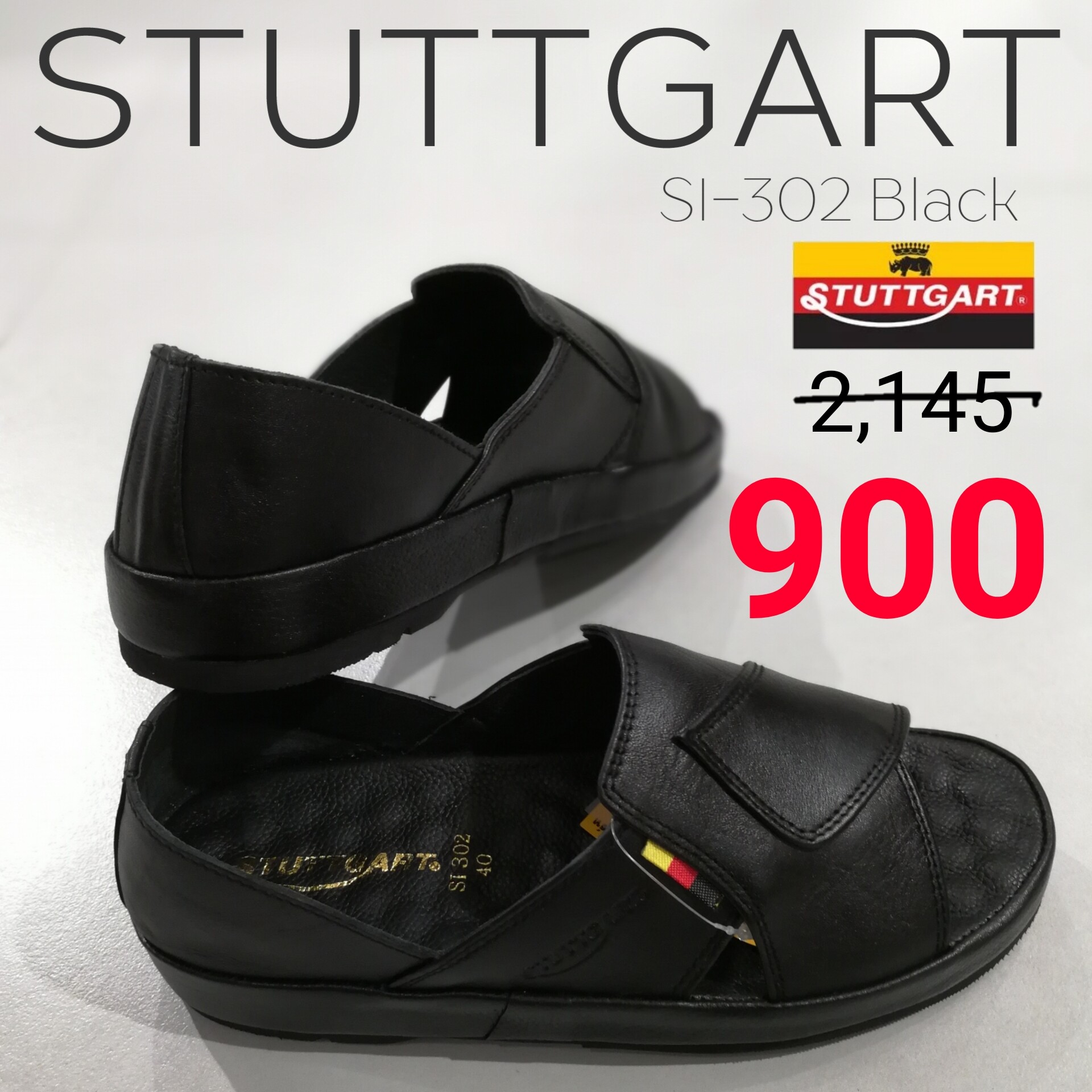 รองเท้าผู้ชาย STUTTGART SI-302 สี ดำ ขนาด EU 44 สี ดำขนาด EU 44