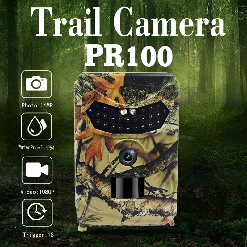 PR100 PRO Hunting Camera IP54 Waterproof Trail Camera 1080P 16MP Video