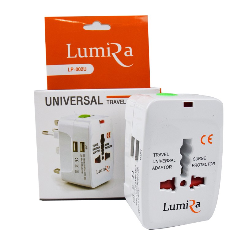 หัวปลั๊ก แปลงไฟทั่วโลก Lumira LP-002U Universal Adapter All In One