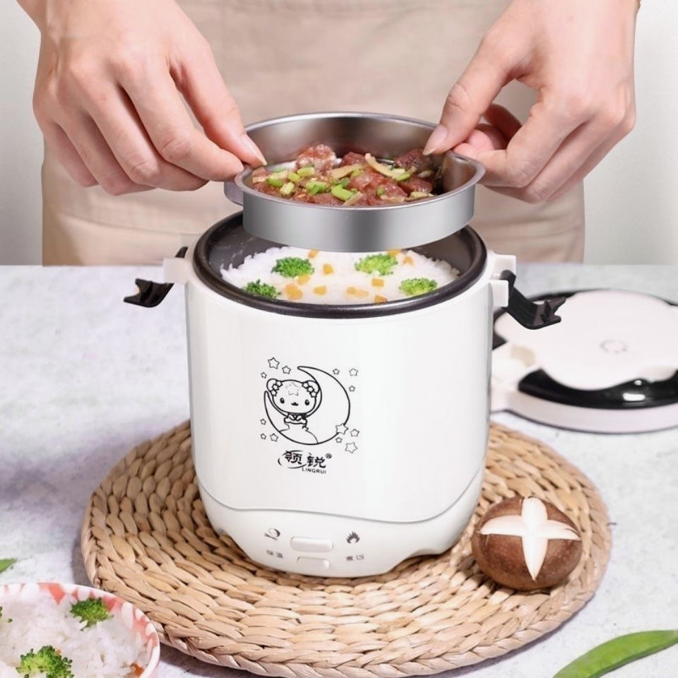 Nồi cơm điện mini 1.2L lít Nồi cơm điện cầm tay Nồi hấp cơm chiên