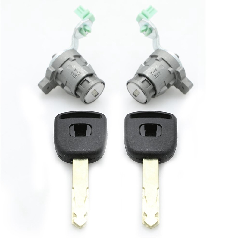 Door Lock Cylinder Front Left and Front Right Set with 2 Keys for 2002-2006 Honda CR-V 2003-2011 Honda Element Driver Side and Passenger Side Doors # 72185-S9A-013 72145-S9A-003