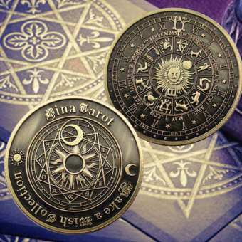 IY-Đồng Xu May Mắn Tiền Xu Phong Thủy Chòm Sao Đồng Xu Lưu Niệm May Mắn Bùa Hộ Mệnh Có Được Sự Giàu Có Và May Mắn