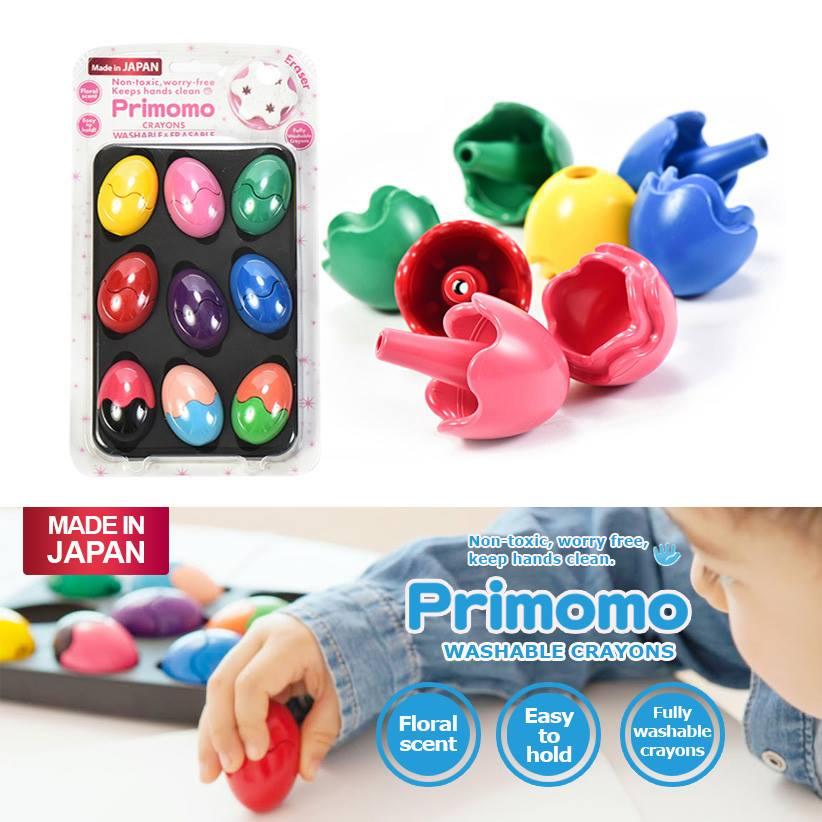 Smart Kiddy Shop สีเทียน Primomo Crayon Washable & Erasable แบบ 12 สี