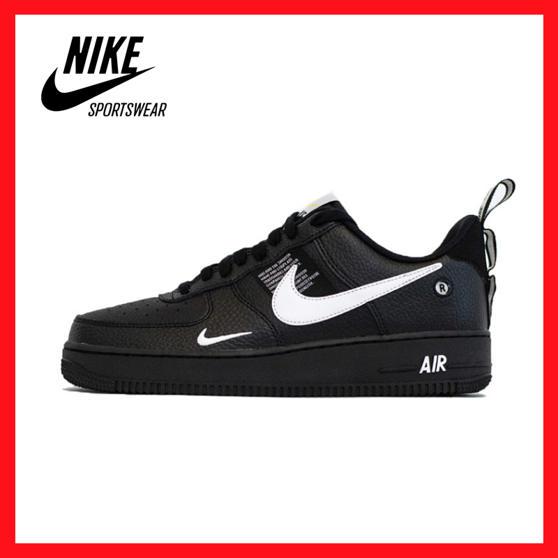 【Official genuine】NIKE AIR FORCE 1 AF1 Men's shoes Women's shoes sports shoes fashion Genuine Leather casual shoes Skateboard shoes running shoes AJ7747-001 Official store