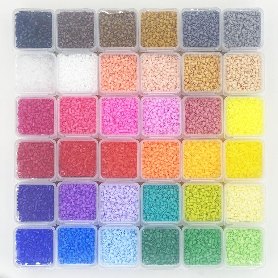 2.6mm Mini Hama Beads PUPUKOU Beads For Kids Craft Fuse Beads Puzzle  template Patterns perler