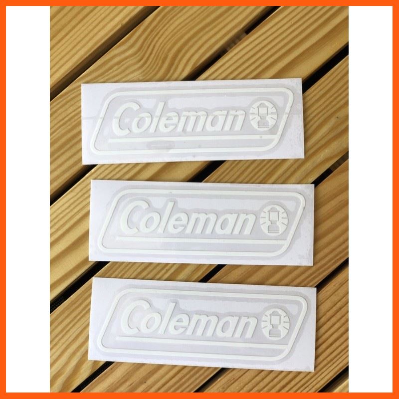 SALE Coleman สติ๊กเกอร์แคมป์ปิ้ง โลโก้ ติดลัง Index กีฬาและกิจกรรมกลางแจ้ง การตั้งแค้มป์และเดินป่า อุปกรณ์ให้แสงสว่าง