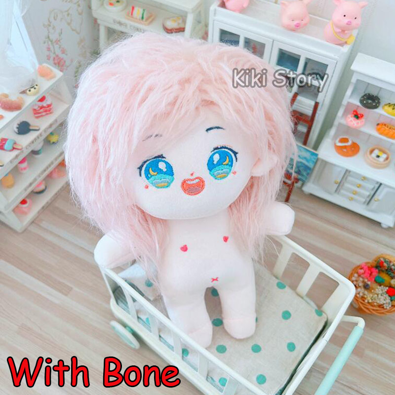 Genuine 20CM Idol Girl Doll With Stand Bone DIY Pink Curly Hair Action Toys Black Pink Lisa Jennie Jisoo Aespa Dolls Accessories Collection