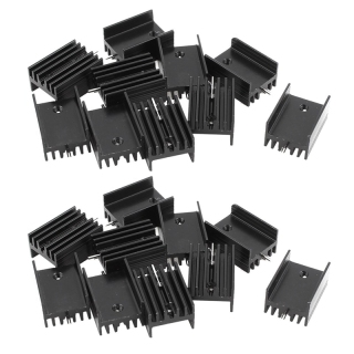 20 Pcs 21x15x11mm Black Aluminum Heat Sink for TO-220 Mosfet Transistors thumbnail