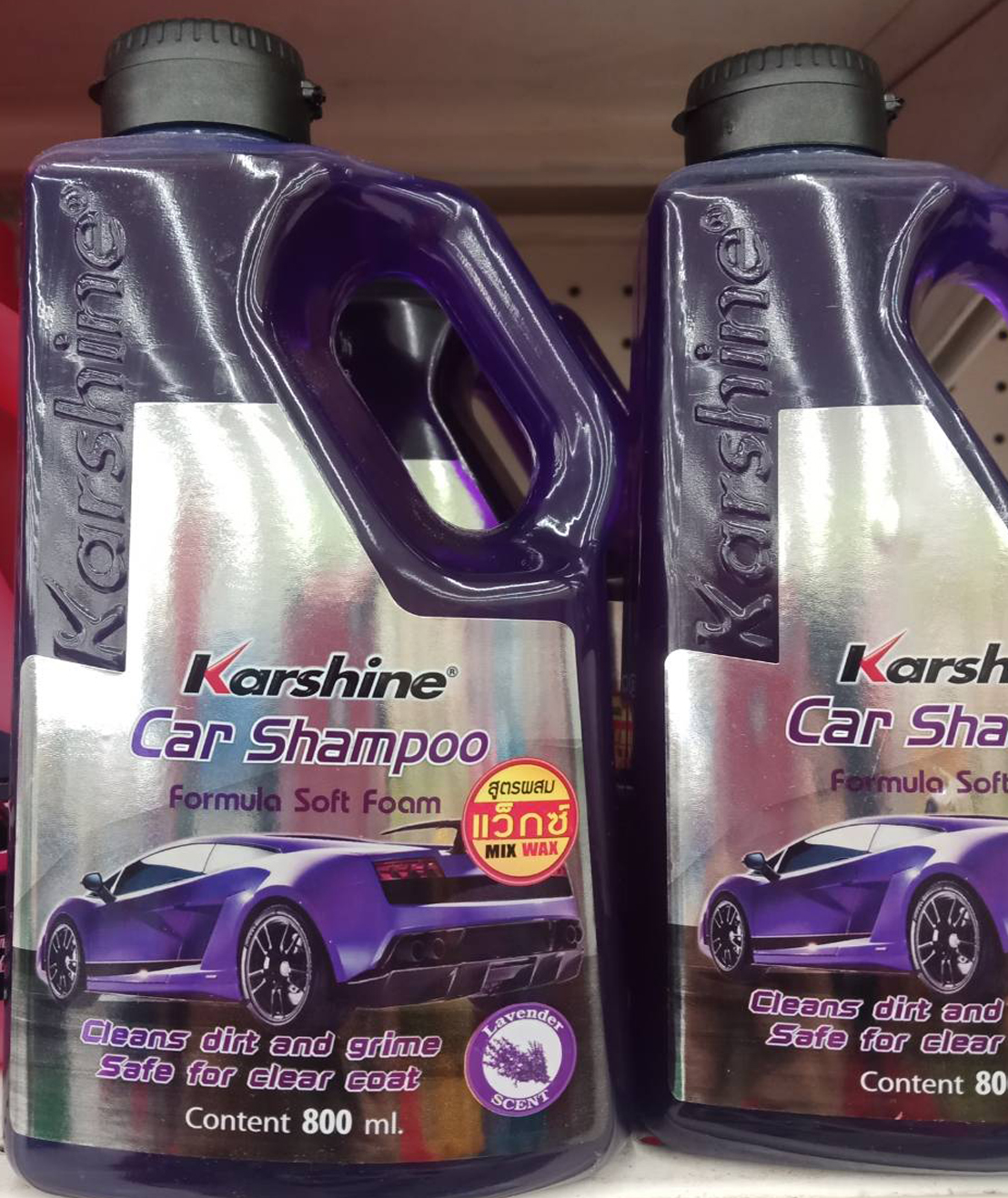 แชมพูล้างรถสูตรผสมแว็กซ์ Karshine car shampoo wax 800ml.บรรจุ1ขวด