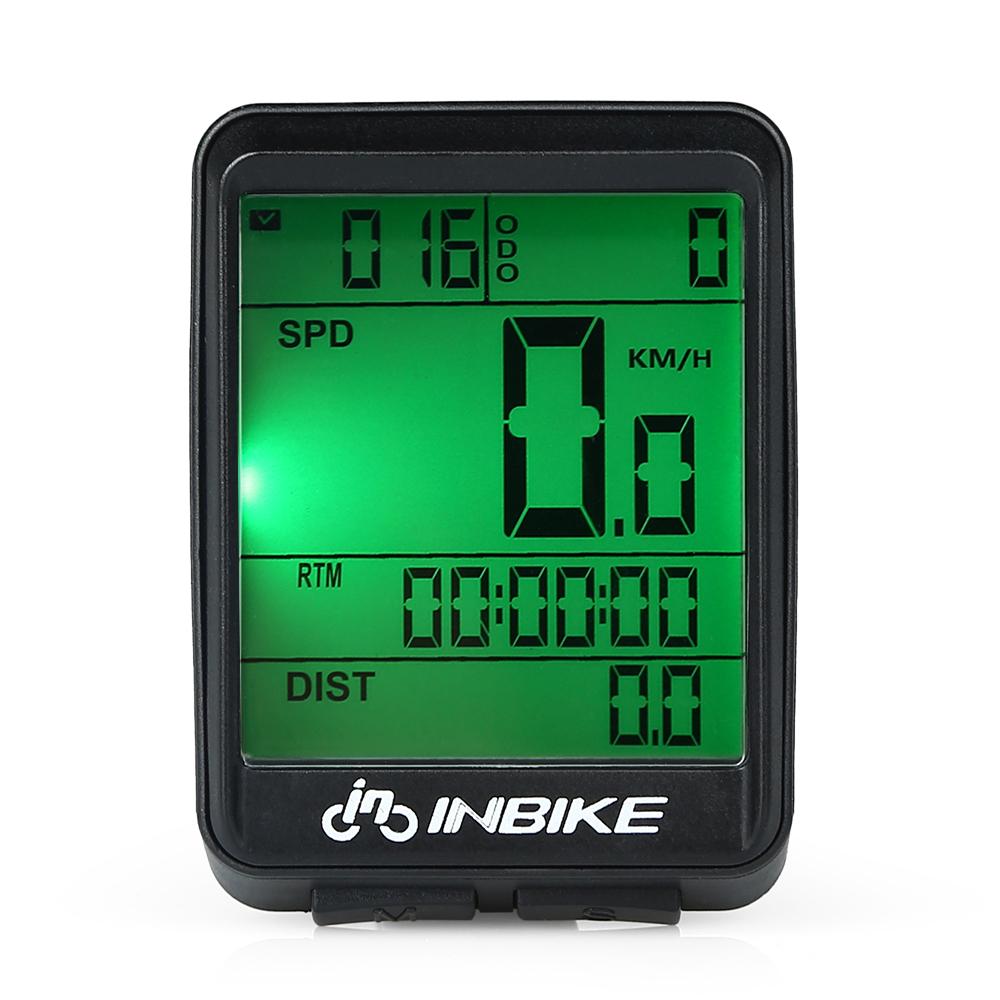 INBIKE Không Thấm Nước Xe Đạp Đồng Hồ Tốc Độ Không Dây Xe Đạp Máy Tính Không Ướt LCD Hiển Thị Đa Chức Năng Đi Xe Đạp Đo Dặm Nhiệt Độ Calorie Đếm Hướng Dẫn Sử Dụng A/B Ghi