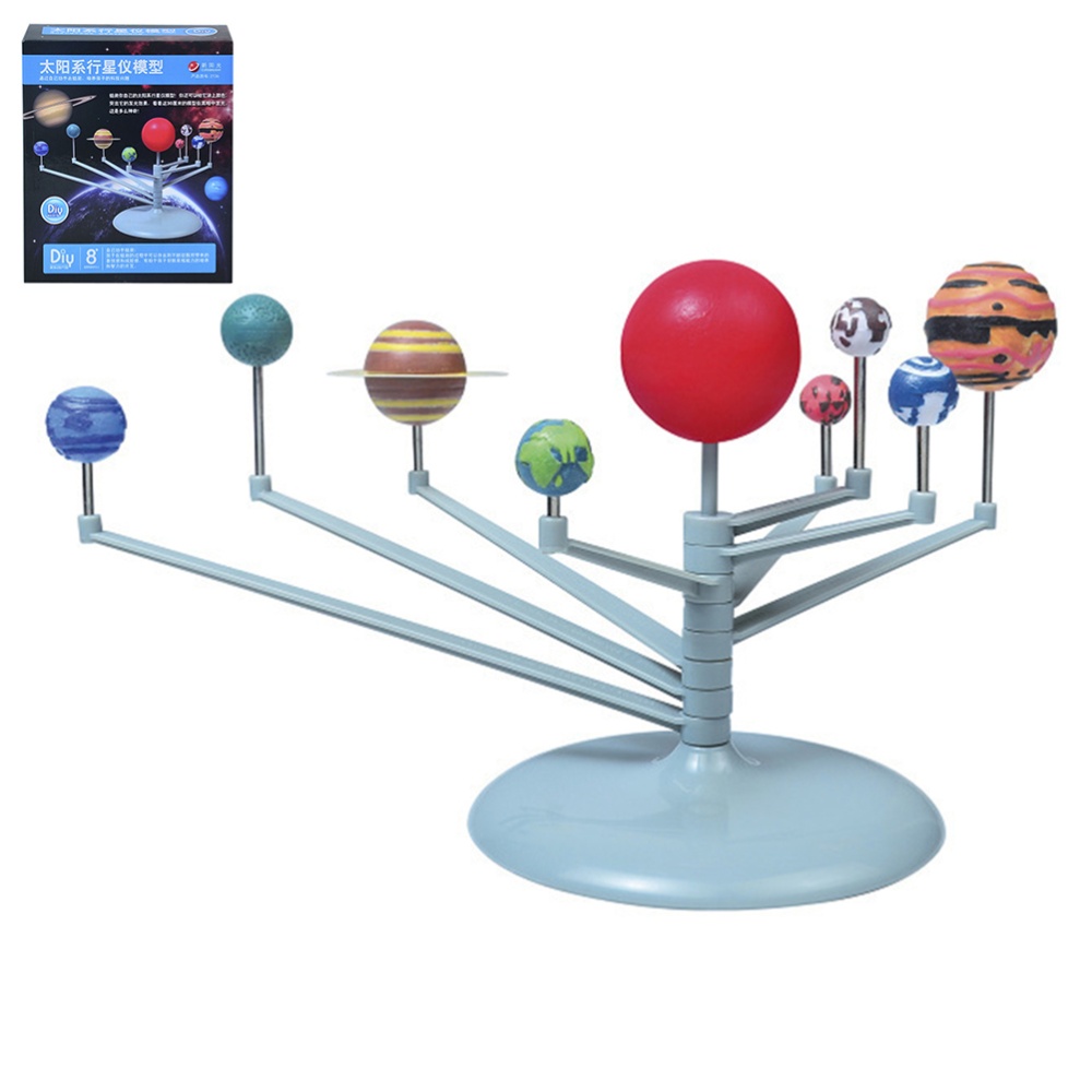 ZhongLouL 1 Pcs เก้าดาวเคราะห์ของเล่นเพื่อการศึกษา Diy สำรวจระบบพลังงานแสงอาทิตย์ภาพวาดของเล่น