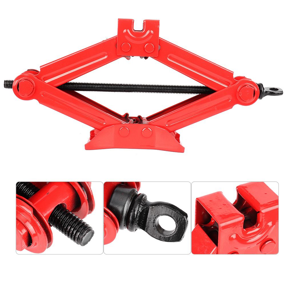 【ราคาถูกคุณภาพดี】1.5 Ton Stainless Steel Car Scissor Jack Emergency