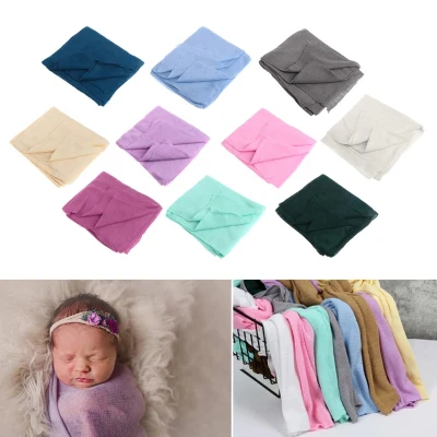 40x150cm Baby Blanket Newborn Soft Swaddle Wrap Crochet Blankets Photo Props