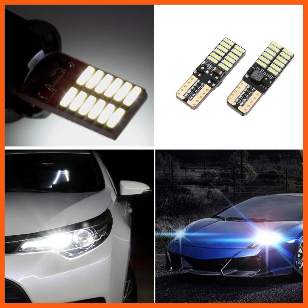 Best Quality Alitech ไฟหรี่ LED T10 4014 24 LIGHT white (2piece) อุปกรณ์เสริมรถยนต์ car accessories อุปกรณ์สายชาร์จรถยนต์ car charger อุปกรณ์เชื่อมต่อ Connecting device USB cable HDMI cable