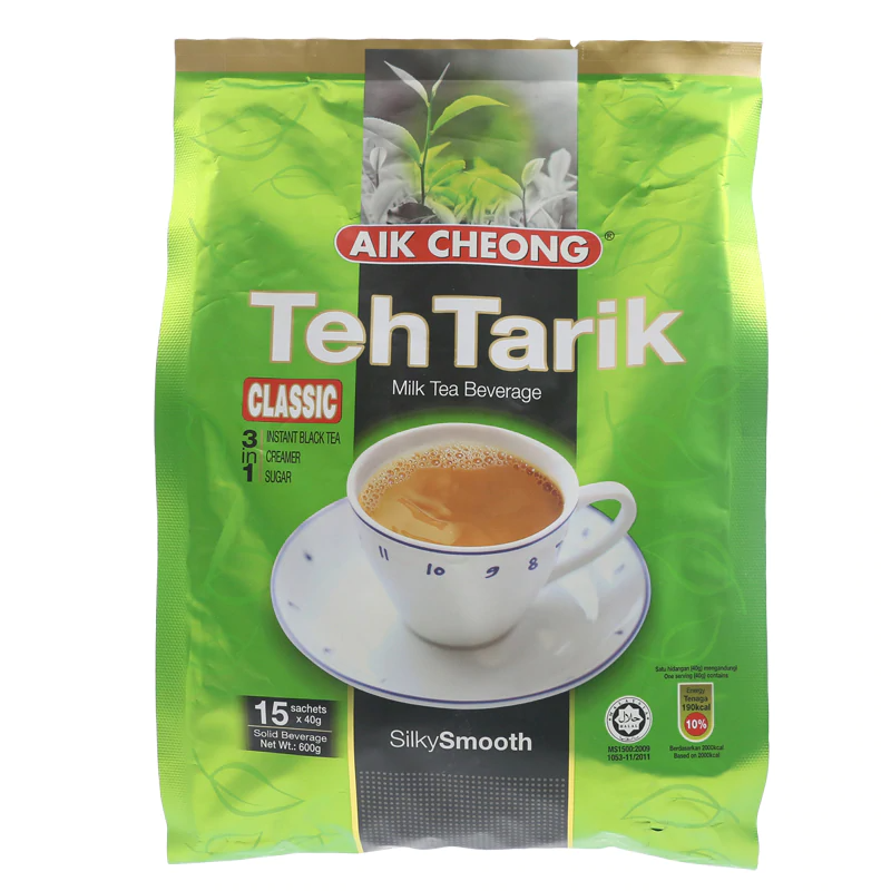 ชาปรุงสำเร็จ รสนม ชนิดซอง (40กรัมx15 ซอง) 600 กรัม ตรา เอ็ก ชอง Aik Cheong Instant The Tarik Milk Tea 600 g.