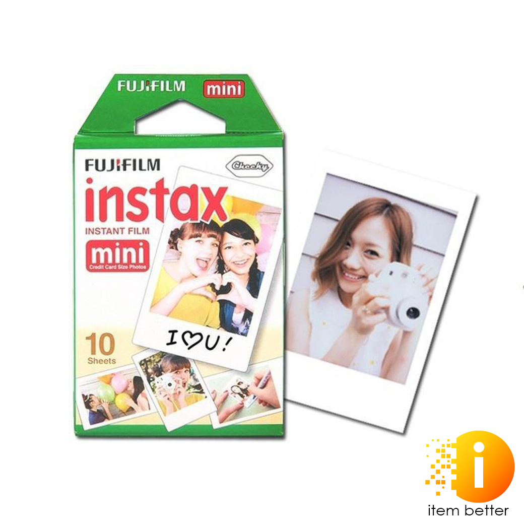 Fujifilm instax mini Polaroid ฟิล์มโพราลอยด์ 10 แผ่น สินค้าใหม่ ฟิล์มขอบขาว